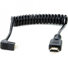 Atomos Right-Angle Micro-HDMI to HDMI Coiled Cable (11.8 to 17.7")